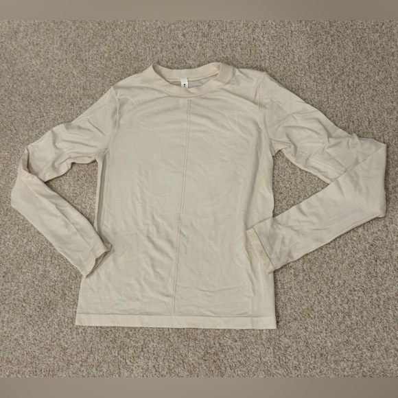 Athleta Tops - Athleta Ascent Seamless Long Sleeve Ivory Top Small